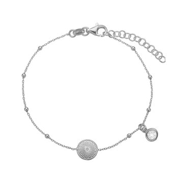 Kranz & Ziegler Sterling sølv Sunshine Coin armbånd